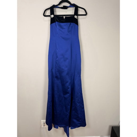 Zuma Zuma by Niki Livas Dresses & Skirts - Vintage 90’s Zuma Zuma by Niki Livas Blue & Black Mermaid Prom Dress Juniors 3/4